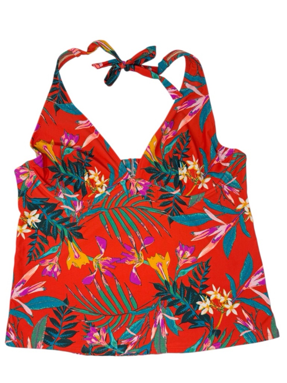 Old Navy Orange floral swim tankini women’s size XXL EUC